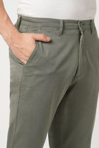GREY STRAIGHT FIT DOBBY TROUSER - Trousers - 250941201
