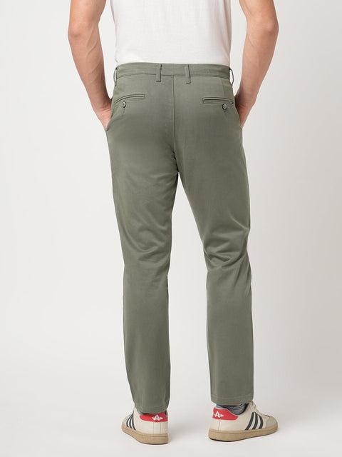GREY STRAIGHT FIT DOBBY TROUSER - Trousers - 250941201