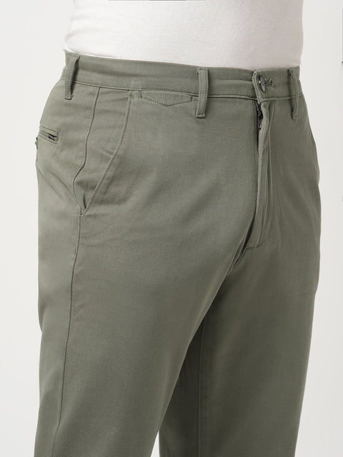 GREY STRAIGHT FIT DOBBY TROUSER - Trousers - 250941201