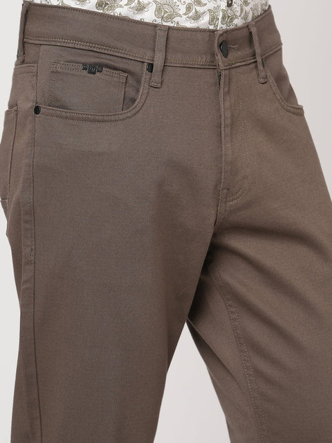 GREY STRAIGHT FIT PLAIN TROUSER - Trousers - 251241617