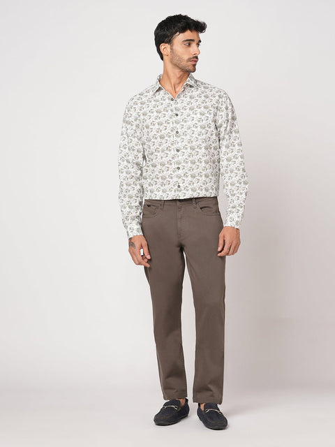 GREY STRAIGHT FIT PLAIN TROUSER - Trousers - 251241617