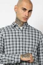 GREY TARTAN CHECKERED SHIRT-Shirts - 250731752