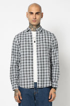GREY TARTAN CHECKERED SHIRT-Shirts - 250731752