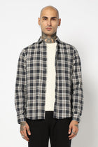GREY WINDOWPANE CHECKERED SHIRT-Shirt - 250731966