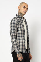 GREY WINDOWPANE CHECKERED SHIRT-Shirt - 250731966