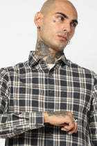 GREY WINDOWPANE CHECKERED SHIRT-Shirt - 250731966