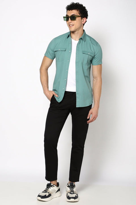 Half Sleeve Double Pocket Shirt - Shirt - 230524907