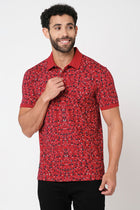 Hibiscus Red Overall Printed T-Shirt - T-Shirt - 230430458