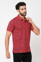 Hibiscus Red Overall Printed T-Shirt - T-Shirt - 230430458