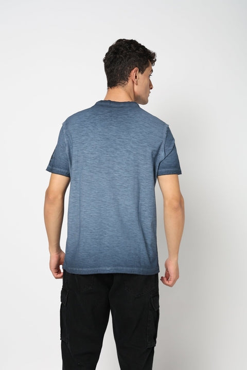 JAREX Mid Blue Round Neck T Shirt - T-Shirt - 230830760