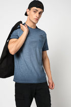 JAREX Mid Blue Round Neck T Shirt - T-Shirt - 230830760