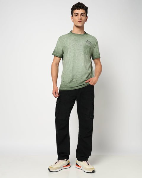 JAREX Olive Round Neck T-Shirt - T-Shirt - 230830764