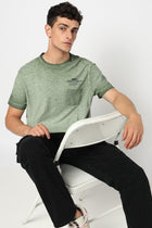 JAREX Olive Round Neck T-Shirt - T-Shirt - 230830764