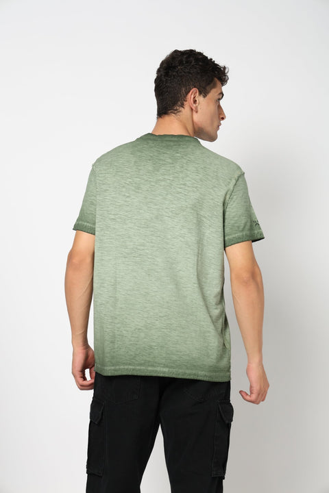 JAREX Olive Round Neck T-Shirt - T-Shirt - 230830764