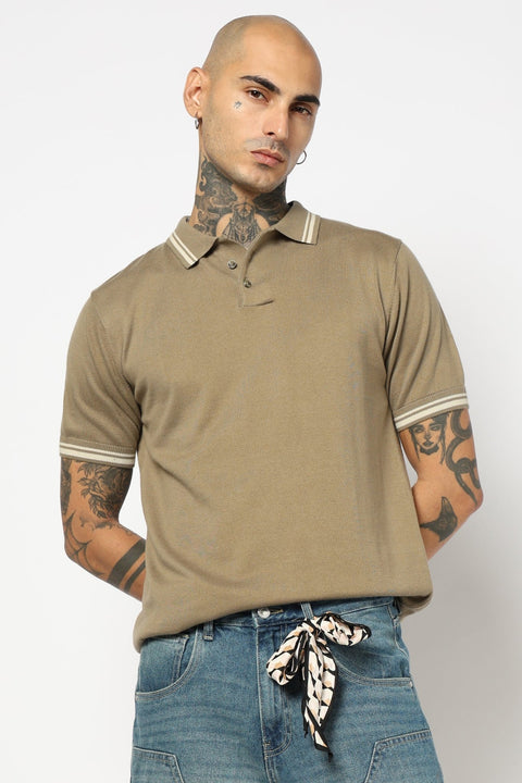 KHAKHI FLATKNIT POLO - T Shirt - 250830764