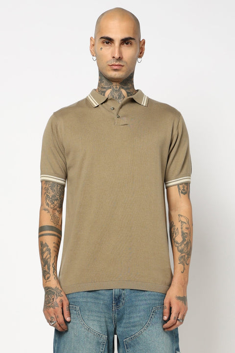 KHAKHI FLATKNIT POLO - T Shirt - 250830764