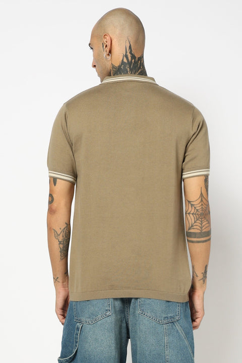 KHAKHI FLATKNIT POLO - T Shirt - 250830764