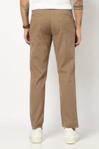 KHAKHI PLAIN TRAVELLER FIT PANTS - Trousers - 250740684