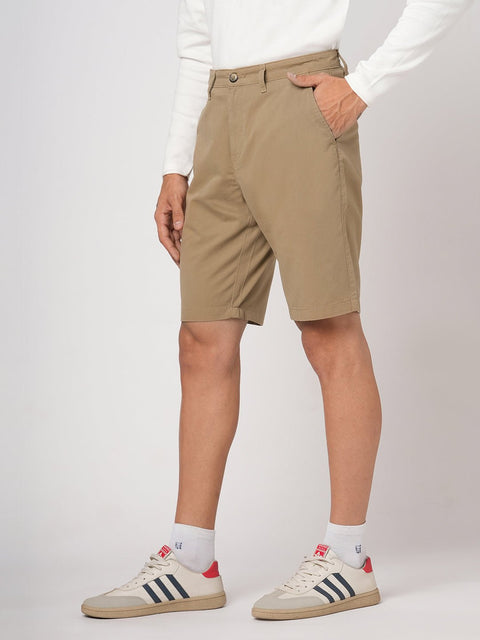 KHAKHI REGULAR FIT SHORTS - Shorts - 251050001