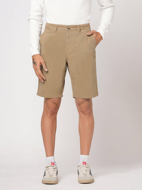 KHAKHI REGULAR FIT SHORTS - Shorts - 251050001