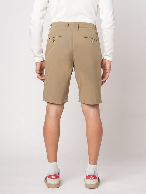 KHAKHI REGULAR FIT SHORTS - Shorts - 251050001
