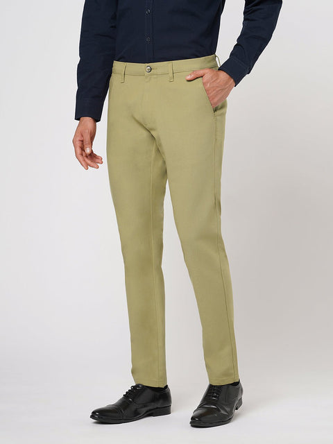 KHAKHI SLIM FIT DOBBY TROUSER - Trousers - 251041366