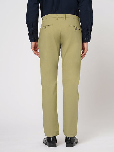 KHAKHI SLIM FIT DOBBY TROUSER - Trousers - 251041366
