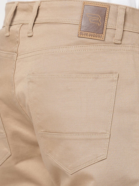 KHAKHI STAIGHT FIT DOBBY TROUSER - Trousers - 251241597