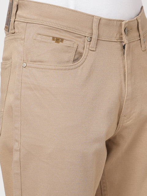 KHAKHI STAIGHT FIT DOBBY TROUSER - Trousers - 251241597