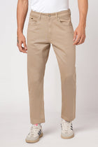 KHAKHI STAIGHT FIT DOBBY TROUSER - Trousers - 251241597