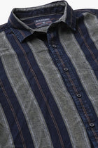 Khakhi Striped Cotton Shirt - Shirt - 240427552