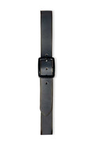 Leather Blue Textured Belt - belts - 240370685