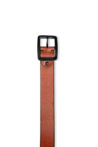 Leather Brown Textured Belt - belts - 240370685