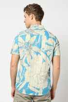 Light Blue Abstract Printed Shirt - Shirts - 250531363