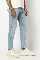 LIGHT BLUE ANKLE FIT MENS JEANS - Jeans - 250710424
