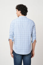 LIGHT BLUE CHECKERED OXFORD SHIRT-Shirt - 251033345