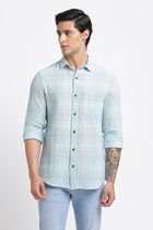 Light Blue Checks Casual Shirt - Shirt - 240427507