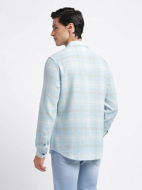 Light Blue Checks Casual Shirt - Shirt - 240427507