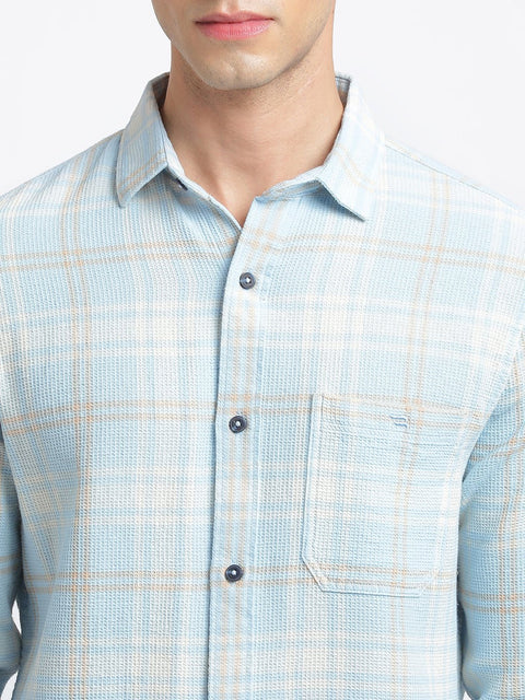 Light Blue Checks Casual Shirt - Shirt - 240427507