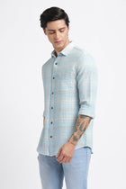 Light Blue Checks Casual Shirt - Shirt - 240427507