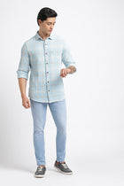 Light Blue Checks Casual Shirt - Shirt - 240427507