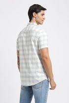 Light Blue Checks Cotton Shirt - Shirt - 240527815