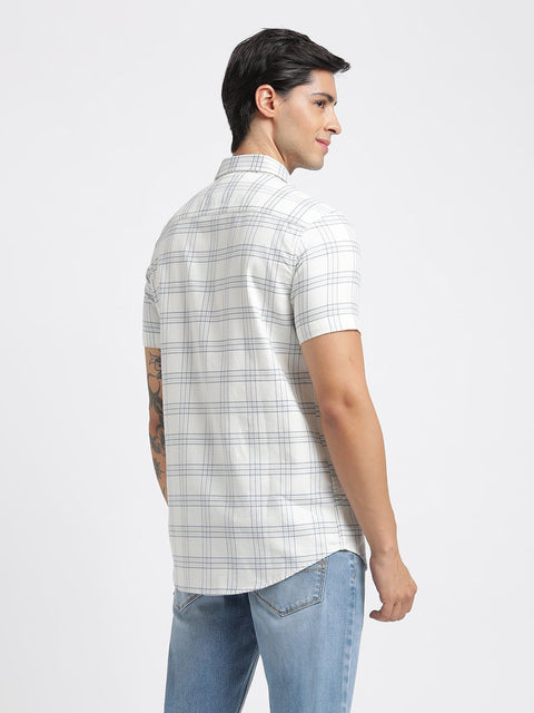 Light Blue Checks Cotton Shirt - Shirt - 240527815