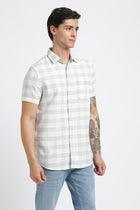 Light Blue Checks Cotton Shirt - Shirt - 240527815