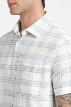 Light Blue Checks Cotton Shirt - Shirt - 240527815