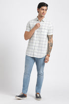 Light Blue Checks Cotton Shirt - Shirt - 240527815