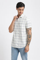 Light Blue Checks Cotton Shirt - Shirt - 240527815