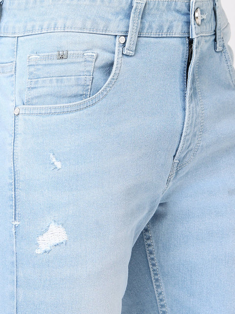 Light Blue Distressed Jeans - Jeans - 230510411