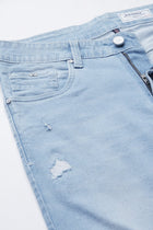 Light Blue Distressed Jeans - Jeans - 230510411