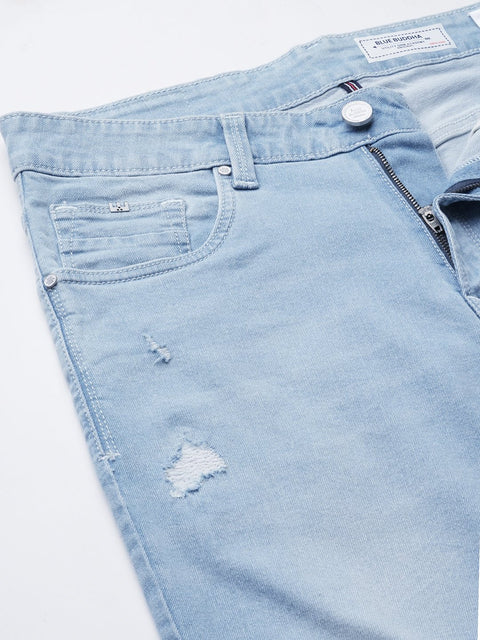 Light Blue Distressed Jeans - Jeans - 230510411